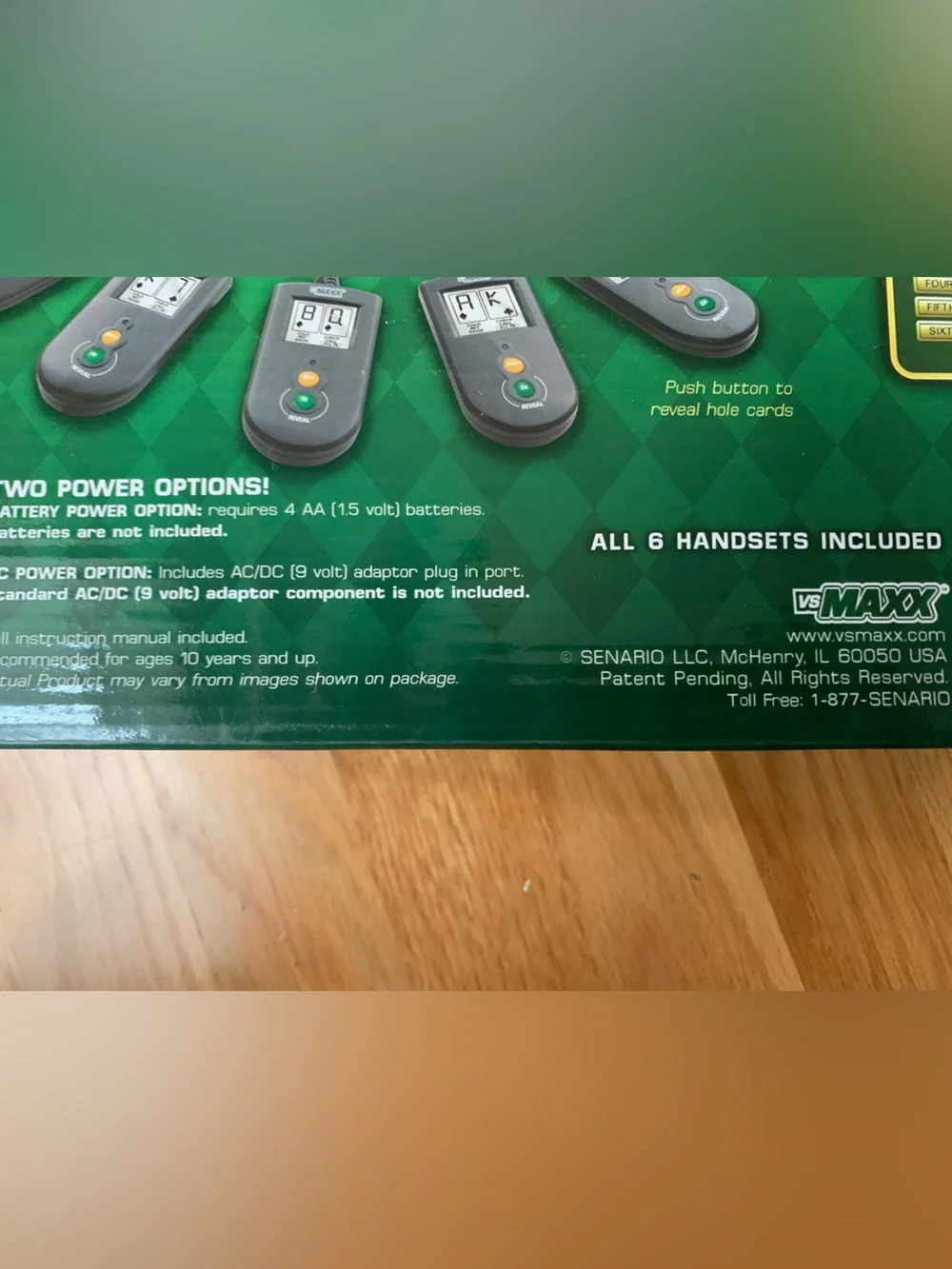 Texas Hold 'Em TV Poker 6-Player Edition Console Game - Green